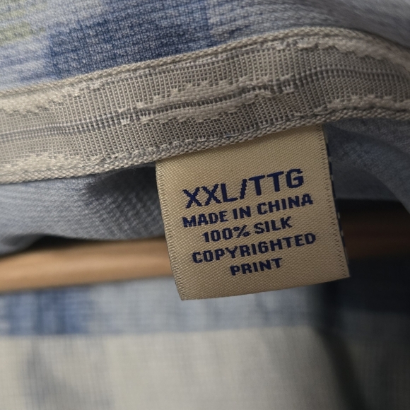 XXL Tommy Bahama Silk Mens Hawaiian Style Abstract Print Shirt - Picture 6 of 7